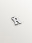 Charm de oro blanco de 14K con inicial R