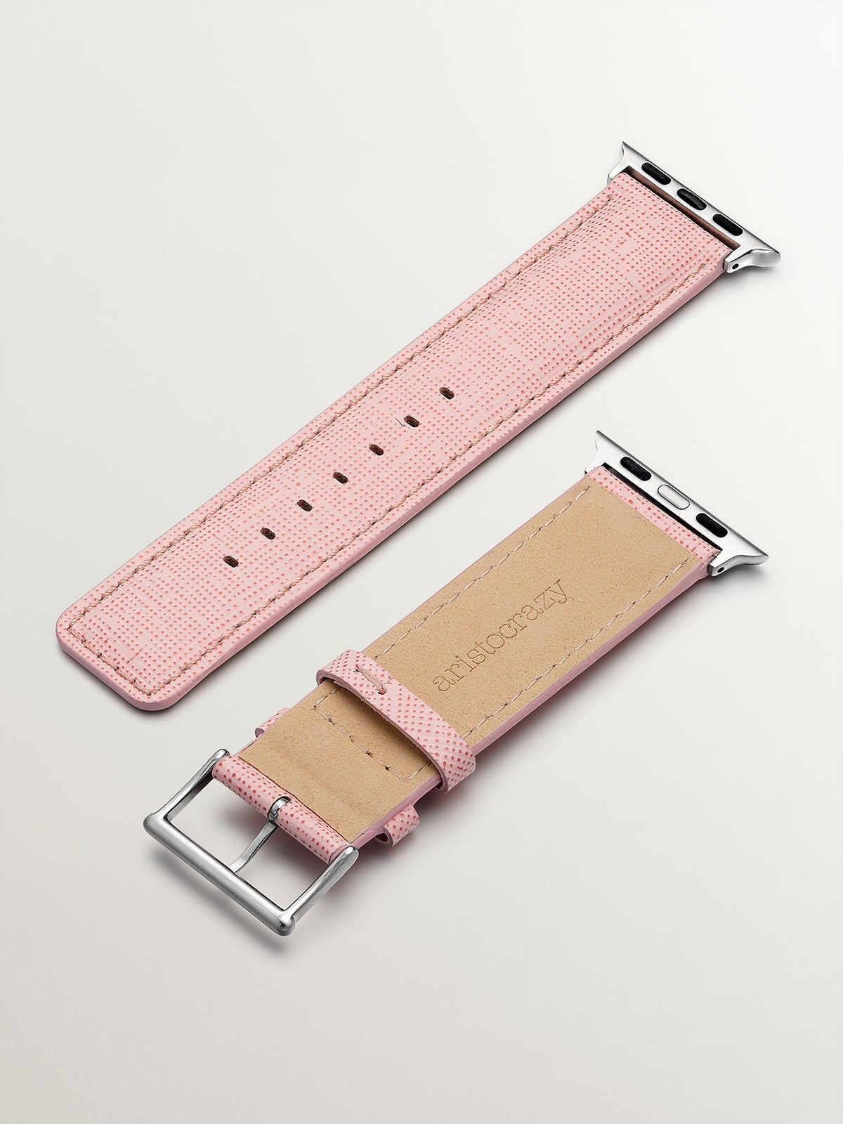 Correa para Apple Watch de cuero rosa