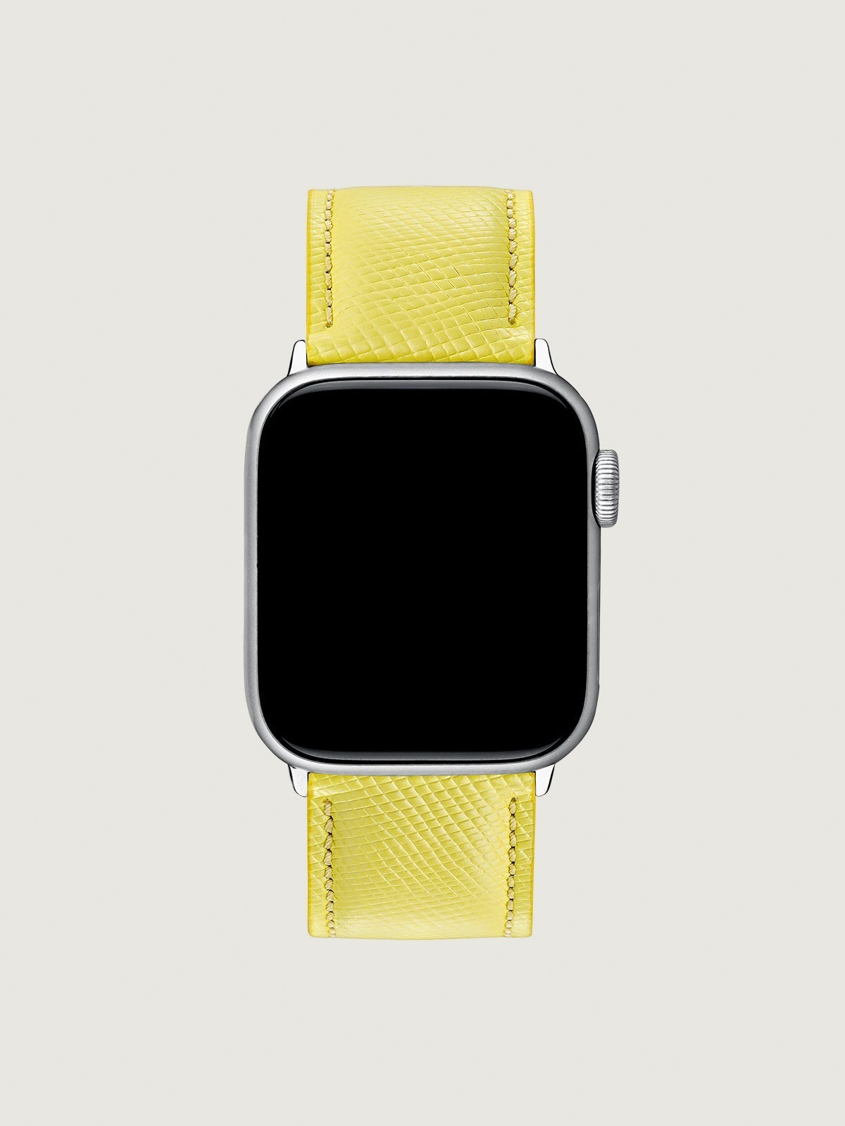 Correa para Apple Watch de cuero amarillo iridiscente