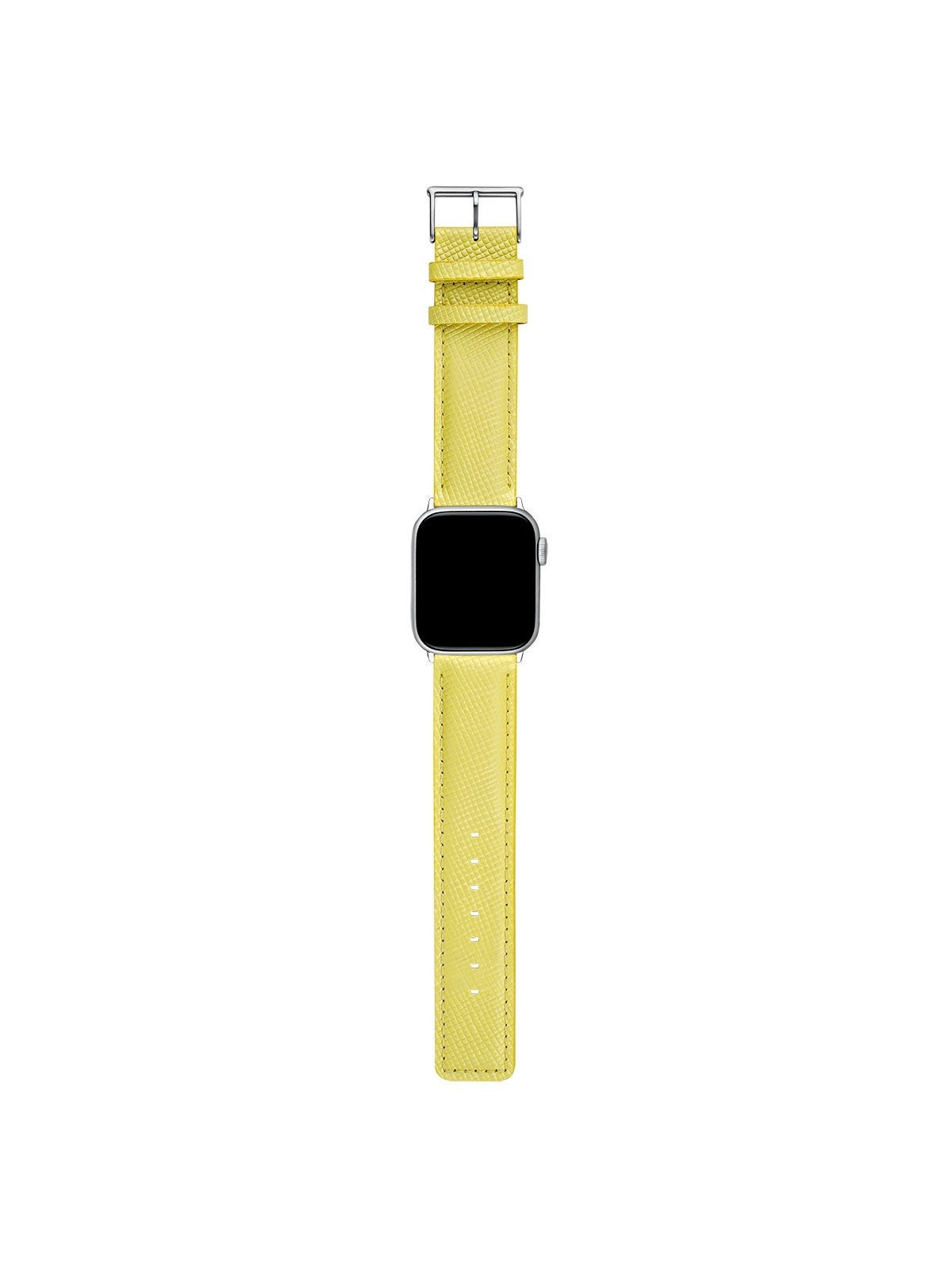 Correa para Apple Watch de cuero amarillo iridiscente