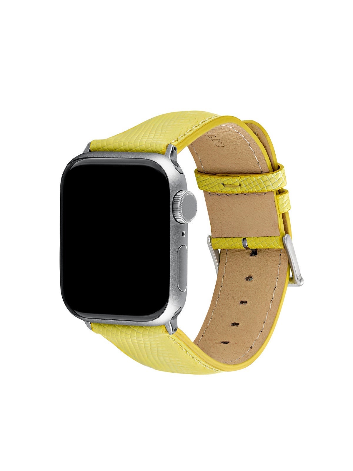 Correa para Apple Watch de cuero amarillo iridiscente