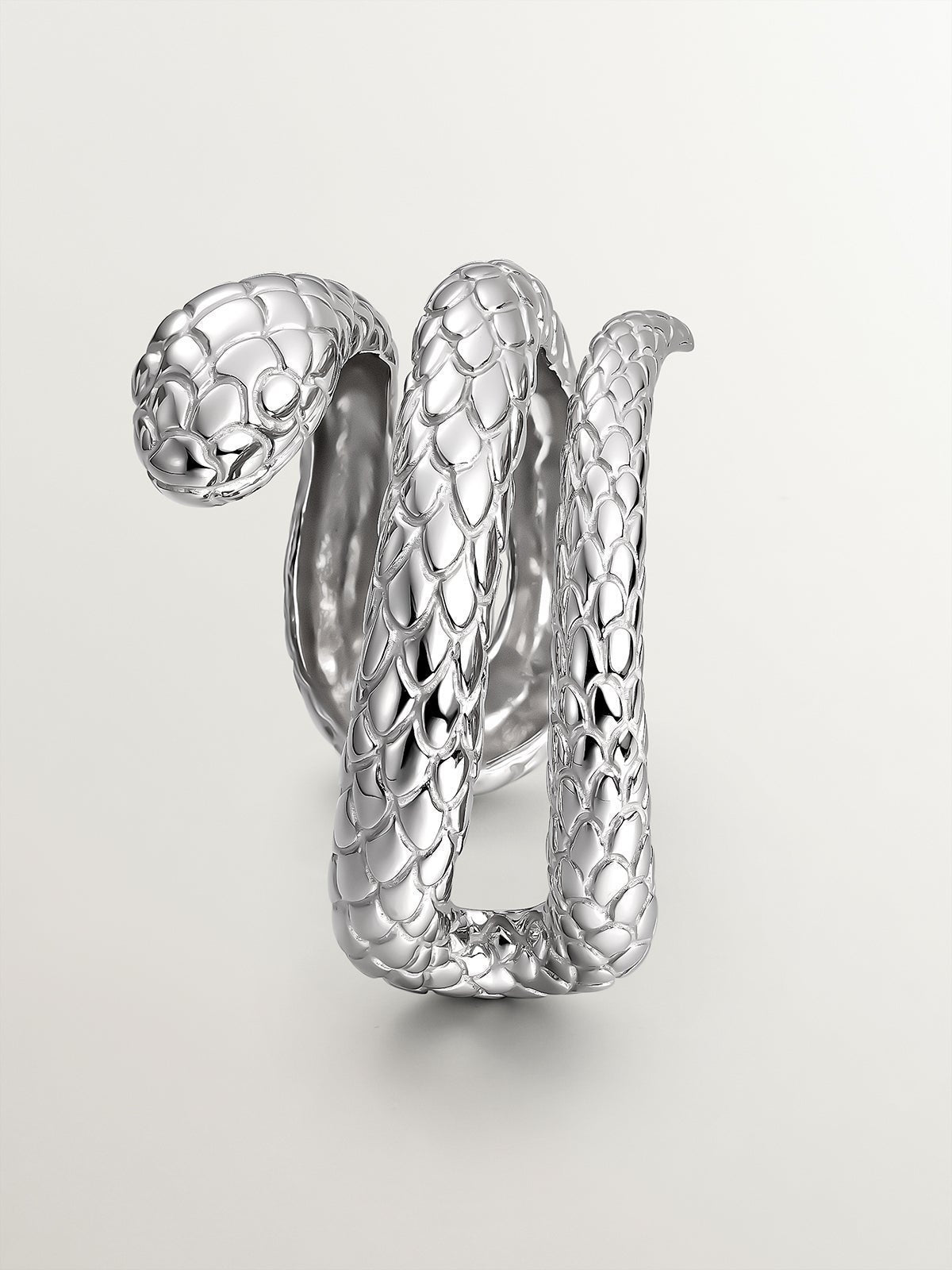 Pulsera rígida de plata 925 con forma de serpiente