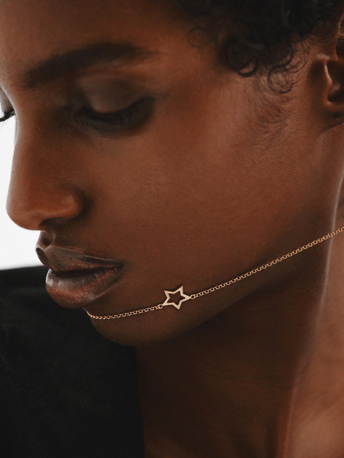 Colgante de plata 925 bañada en oro amarillo de 18K con estrella