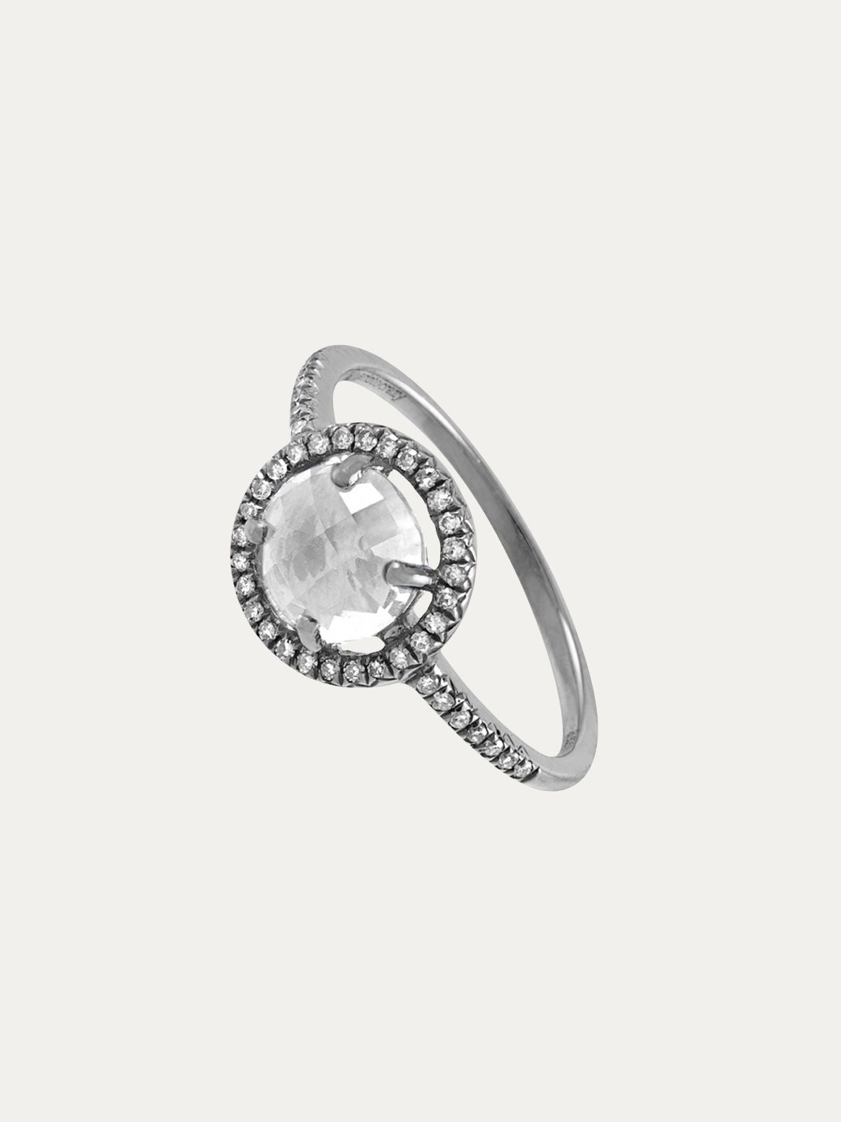 Anillo de plata con piedra topacio azul
