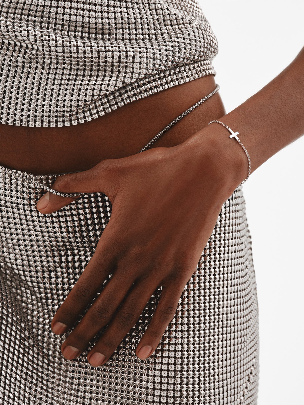 Pulsera de plata 925 con cruz