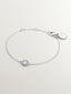 Pulsera de plata 925 con topacio blanco y orla de zafiros blancos