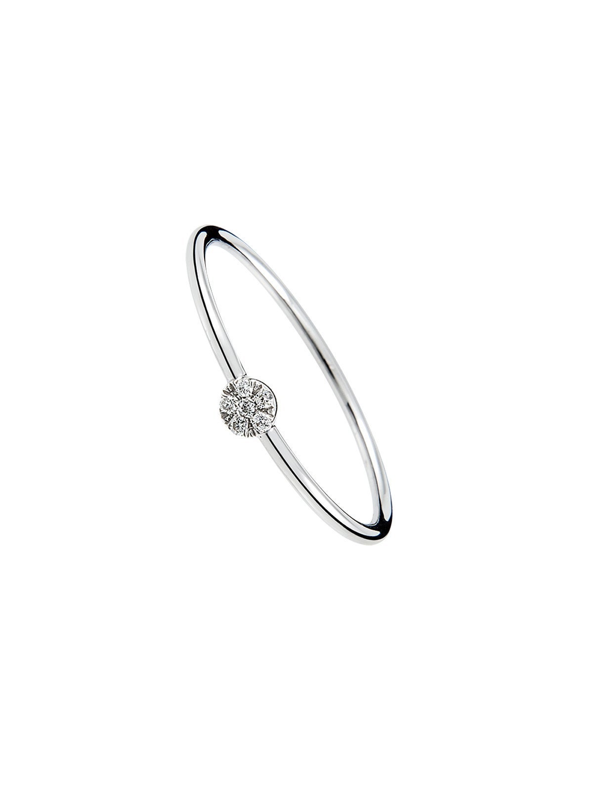 Anillo de oro de 18kt con diamante.