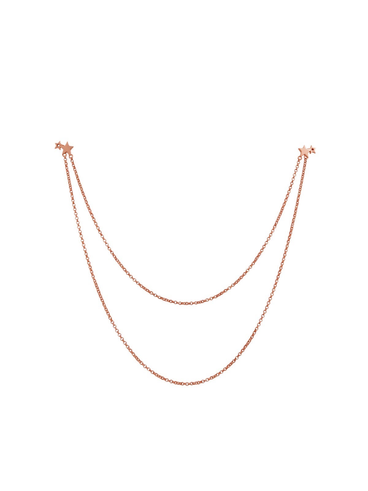 Collar de plata bañado en oro rosa de 18 kts