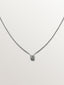 Colgante solitario de oro blanco de 18K con diamante de 0,15cts