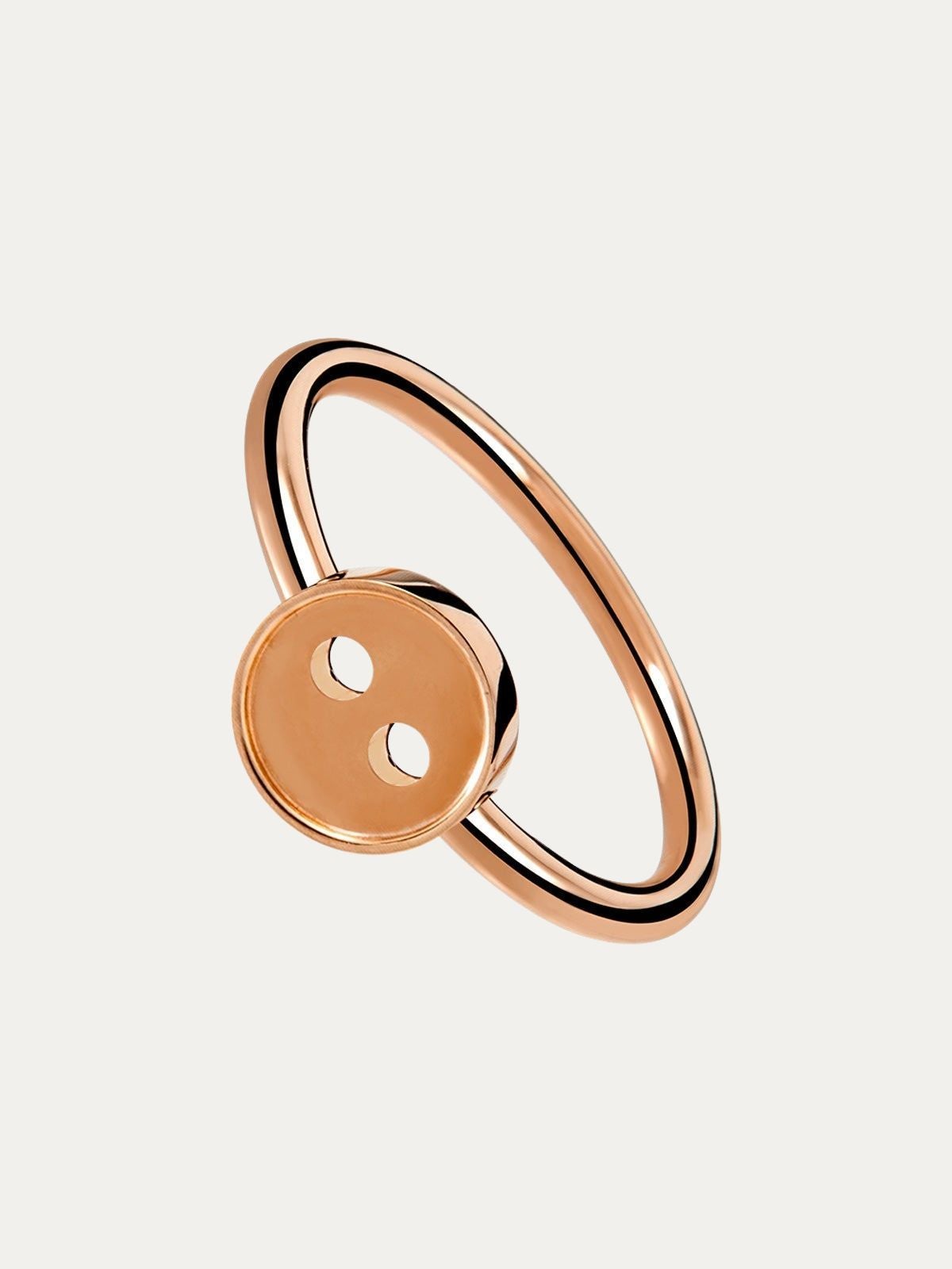 Anillo de plata 925 bañada en oro rosa con motivo botón