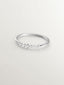 Anillo de oro blanco de 18K con diamantes en talla brillante