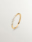 Anillo de oro amarillo de 18K con diamantes en talla brillante