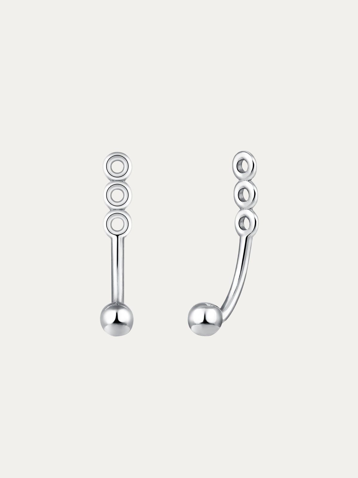 Pendientes de plata 925 y motivos de esfera