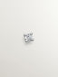 Pendiente individual de oro blanco con diamante de 0,05cts
