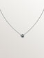 Colgante de oro blanco de 18K con diamante