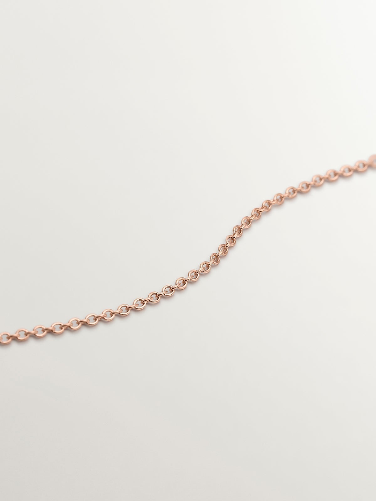 Cadena simple de plata 925 bañada en oro rosa de 18K