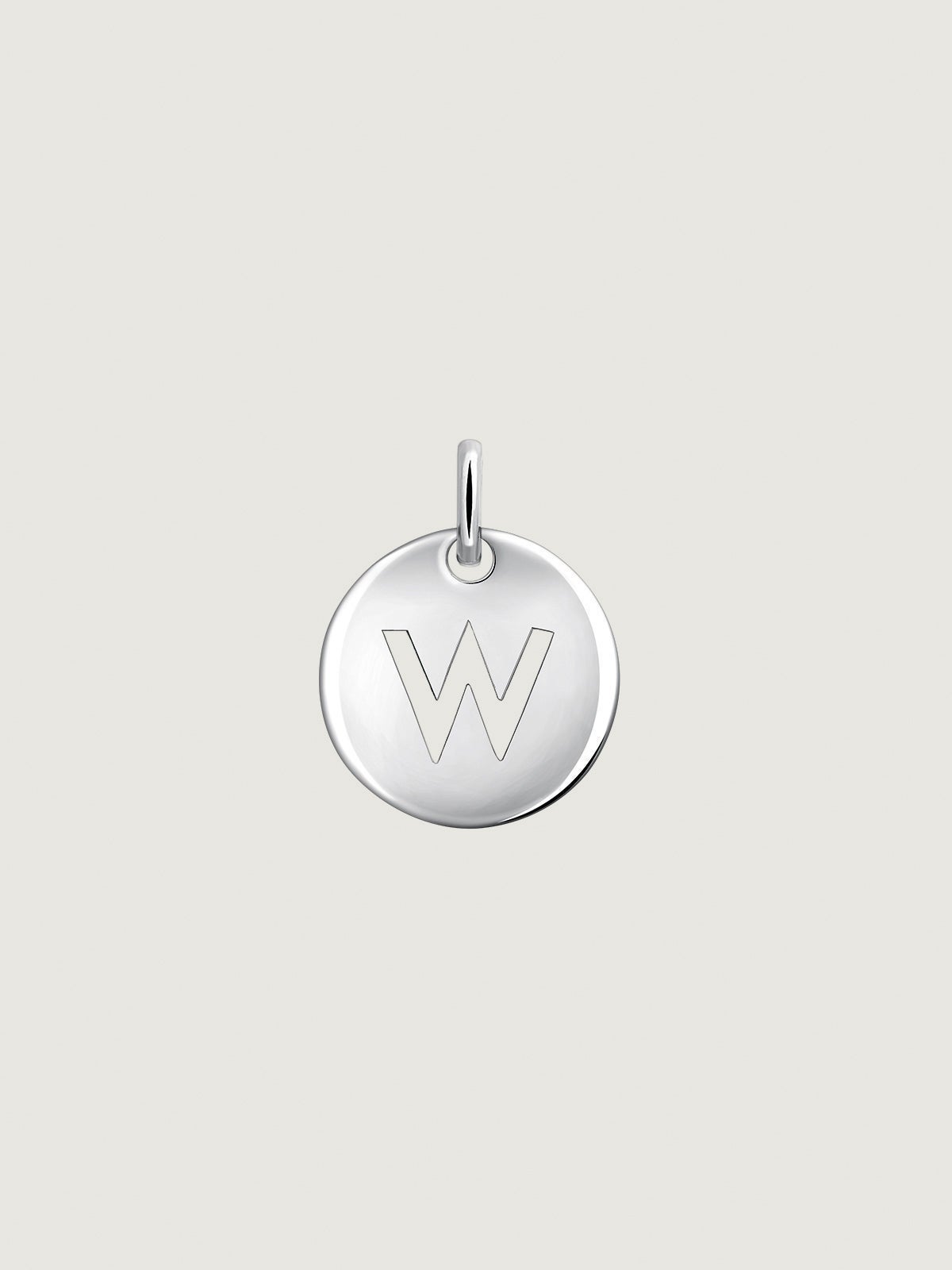 Charm de plata 925 con inicial W