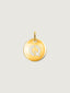 Charm de plata 925 bañada en oro amarillo de 18K con inicial Q
