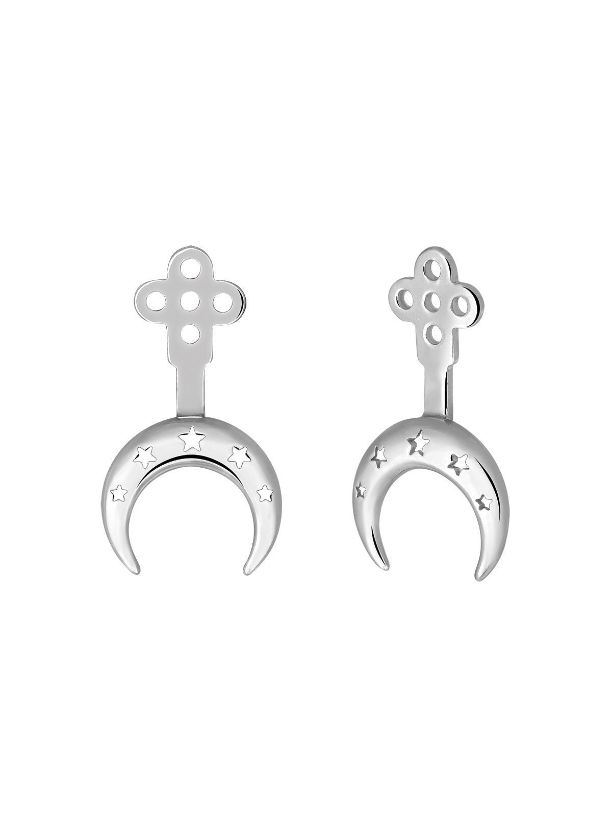 Pendientes de plata 925 y forma de lunas