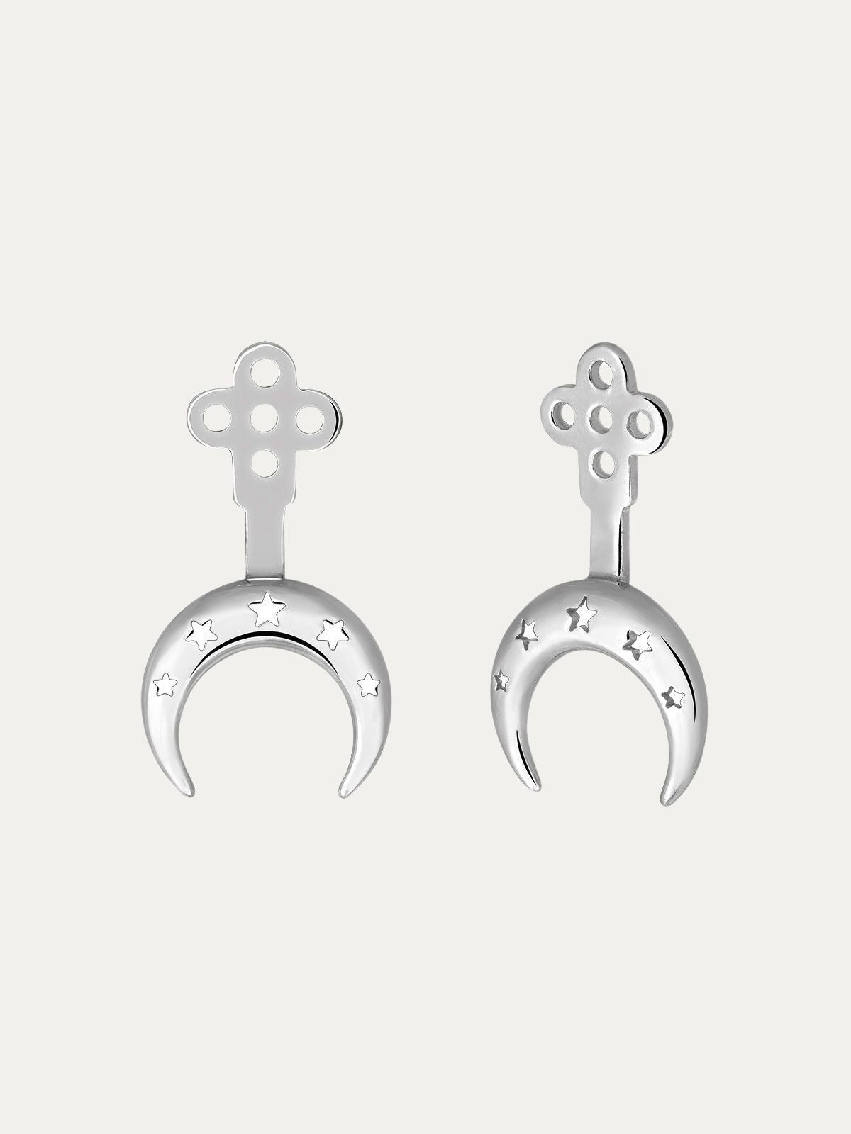 Pendientes de plata 925 y forma de lunas