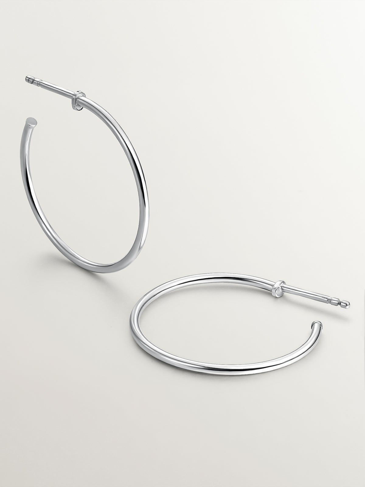 Pendientes de aro mediano en plata 925