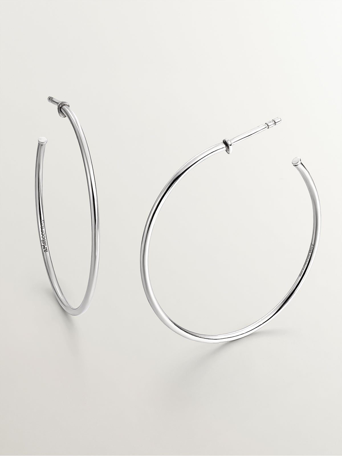 Pendientes de aro grandes de plata 925