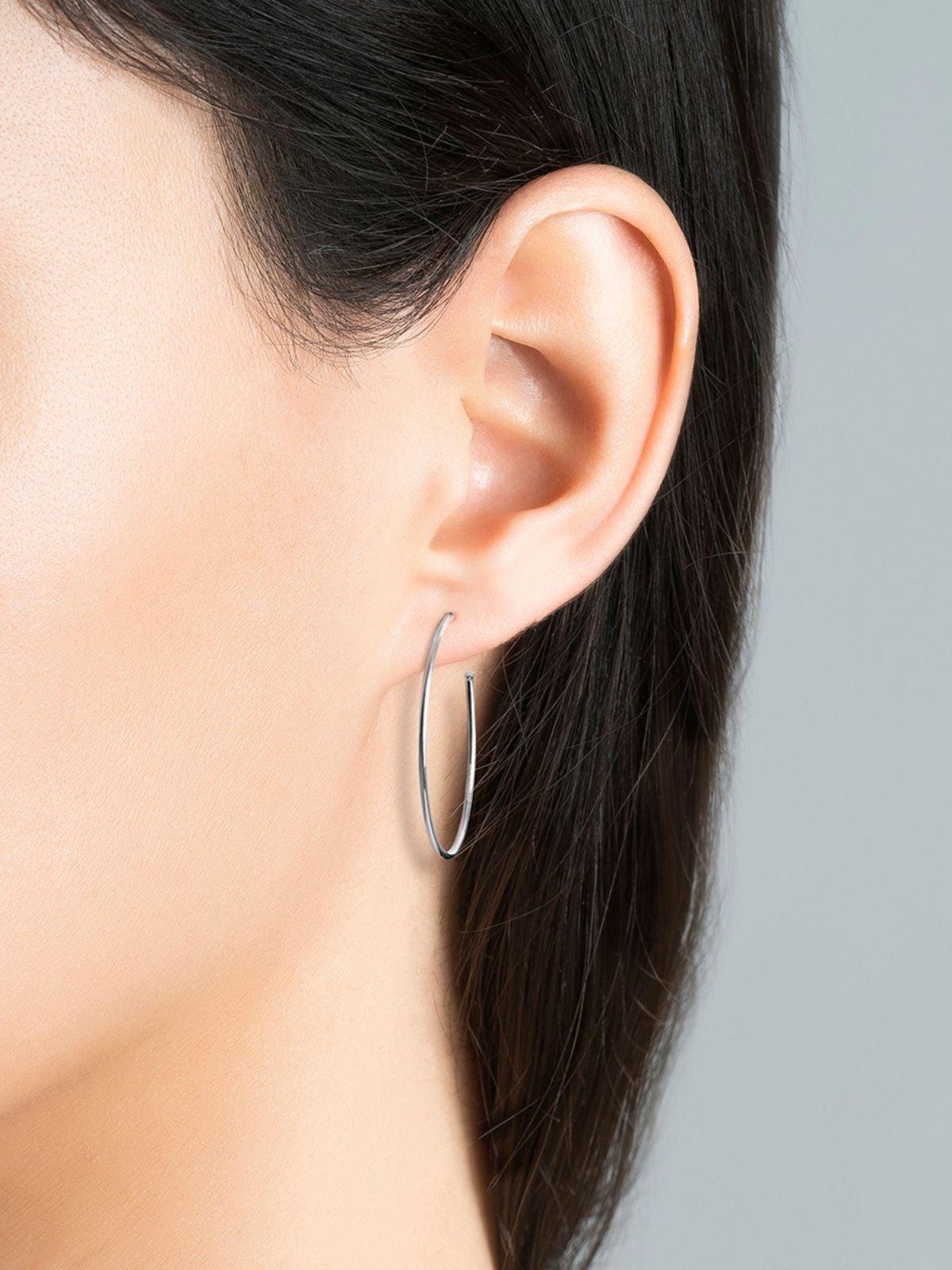 Pendientes de aro grandes de plata 925