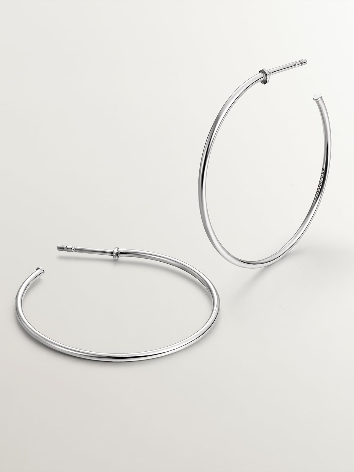 Pendientes de aro grandes de plata 925