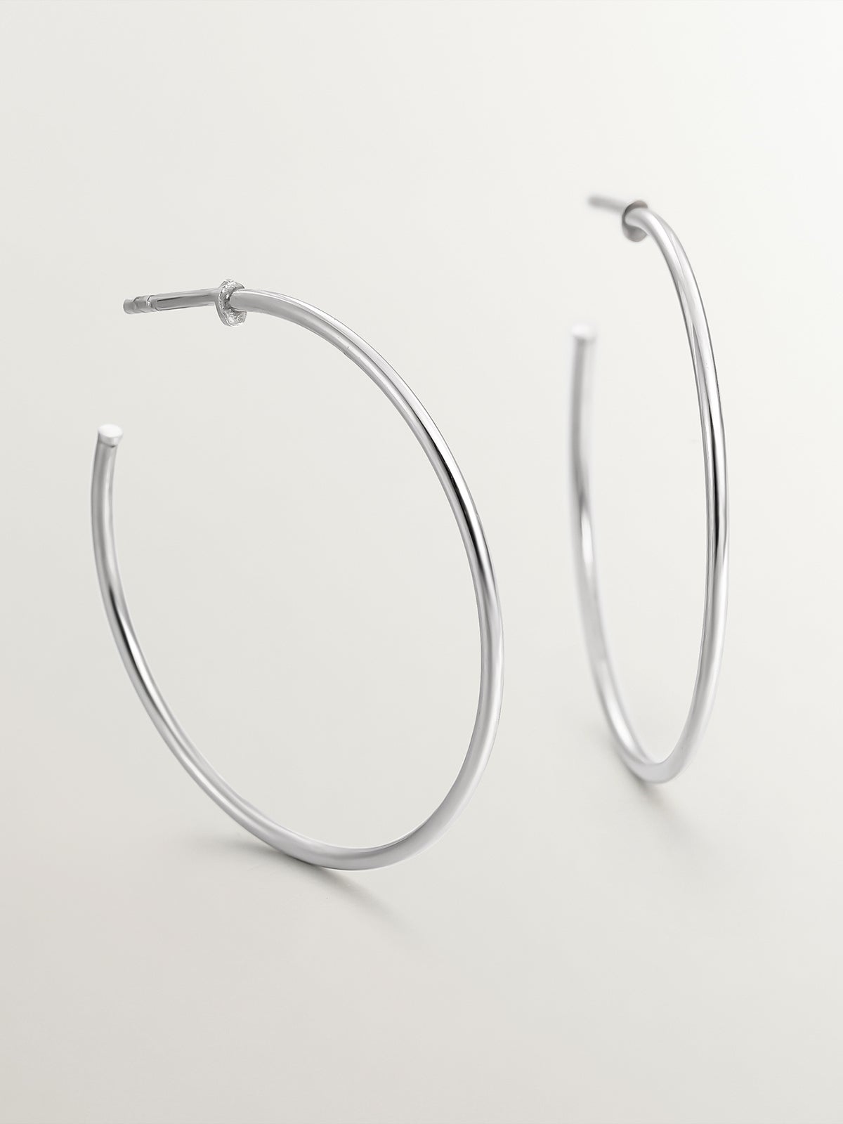 Pendientes de aro grandes de plata 925