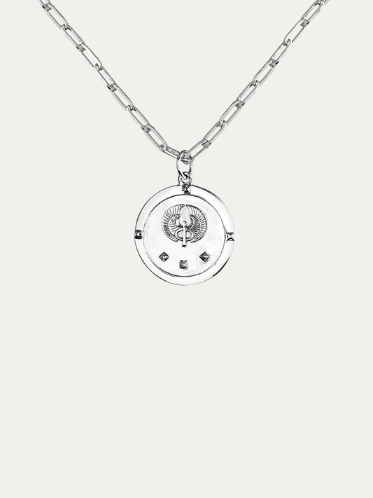 Colgante de moneda de estrella de plata