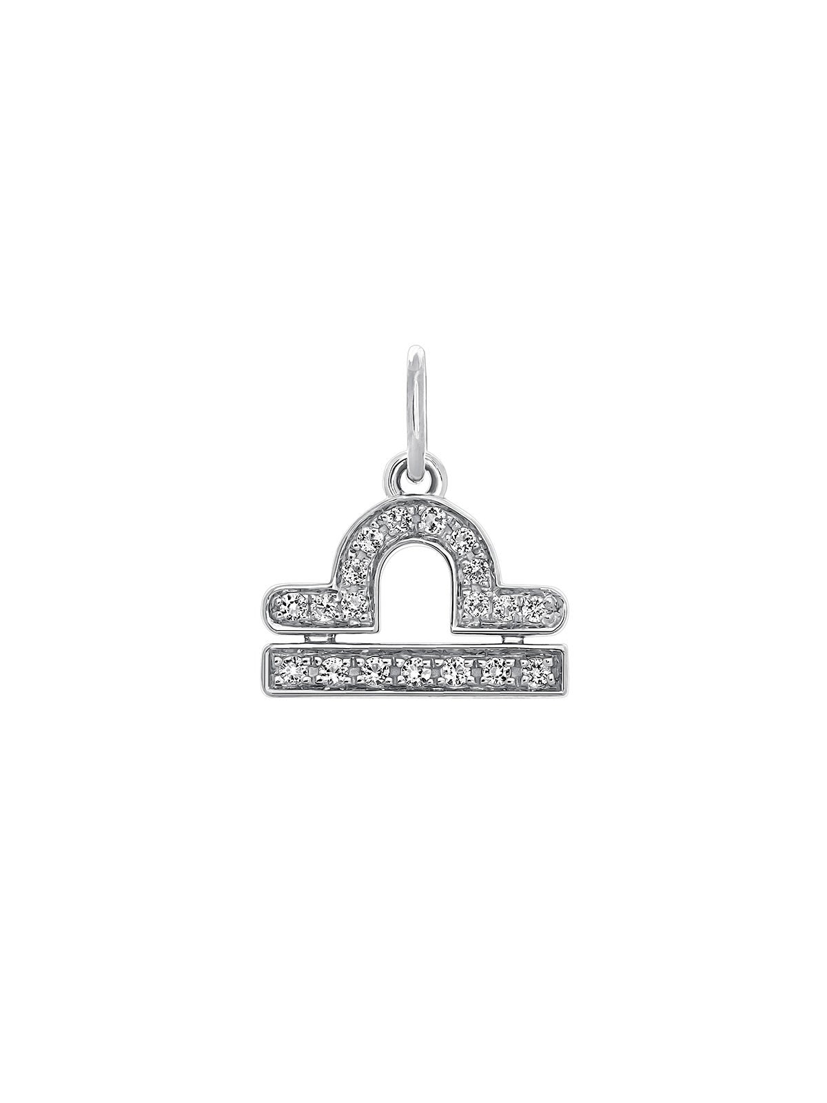 Charm Libra de plata 925 y topacios