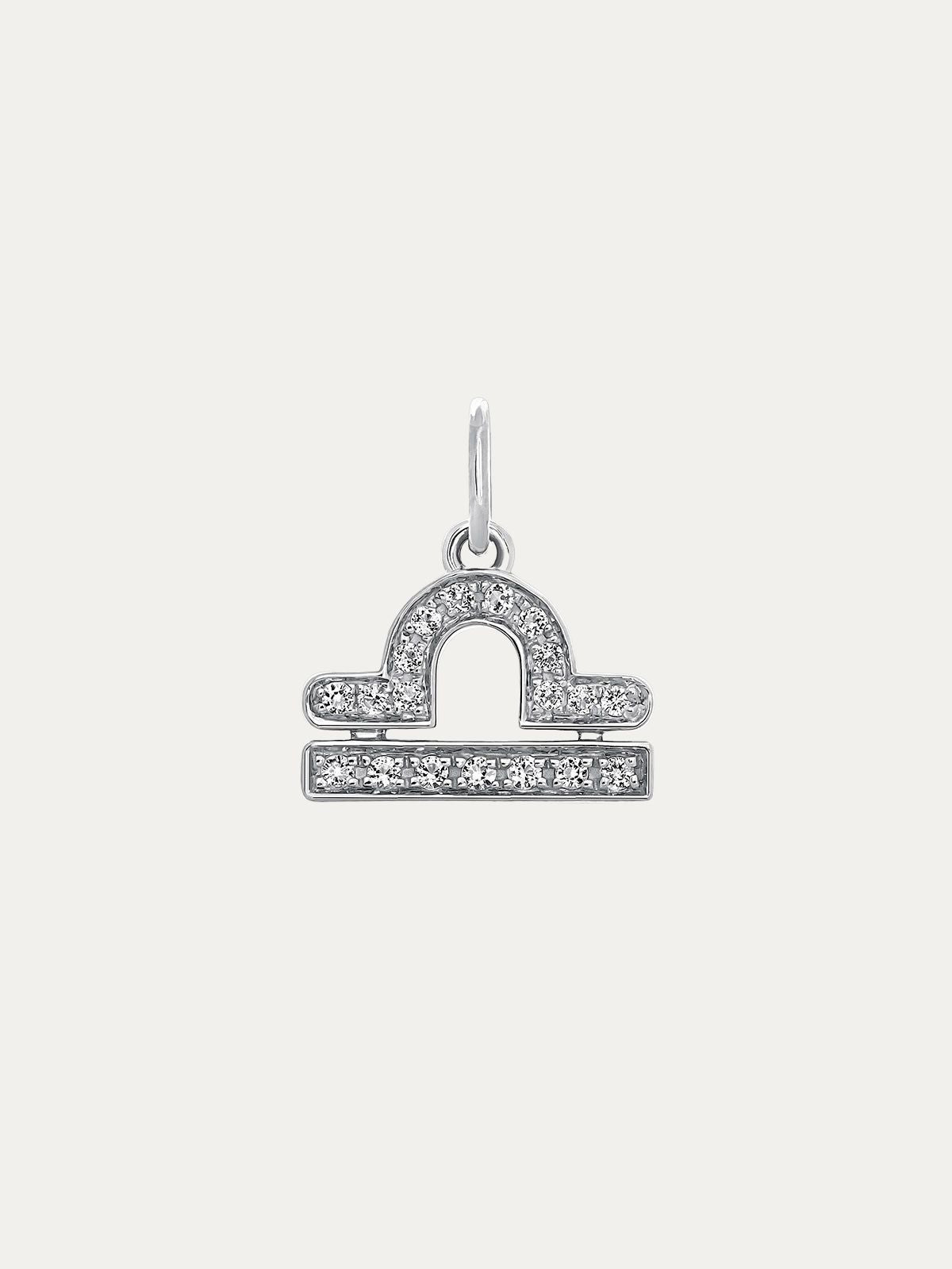 Charm Libra de plata 925 y topacios
