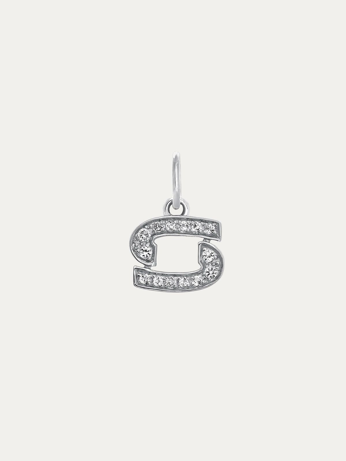 Charm Cáncer de plata 925 y topacios