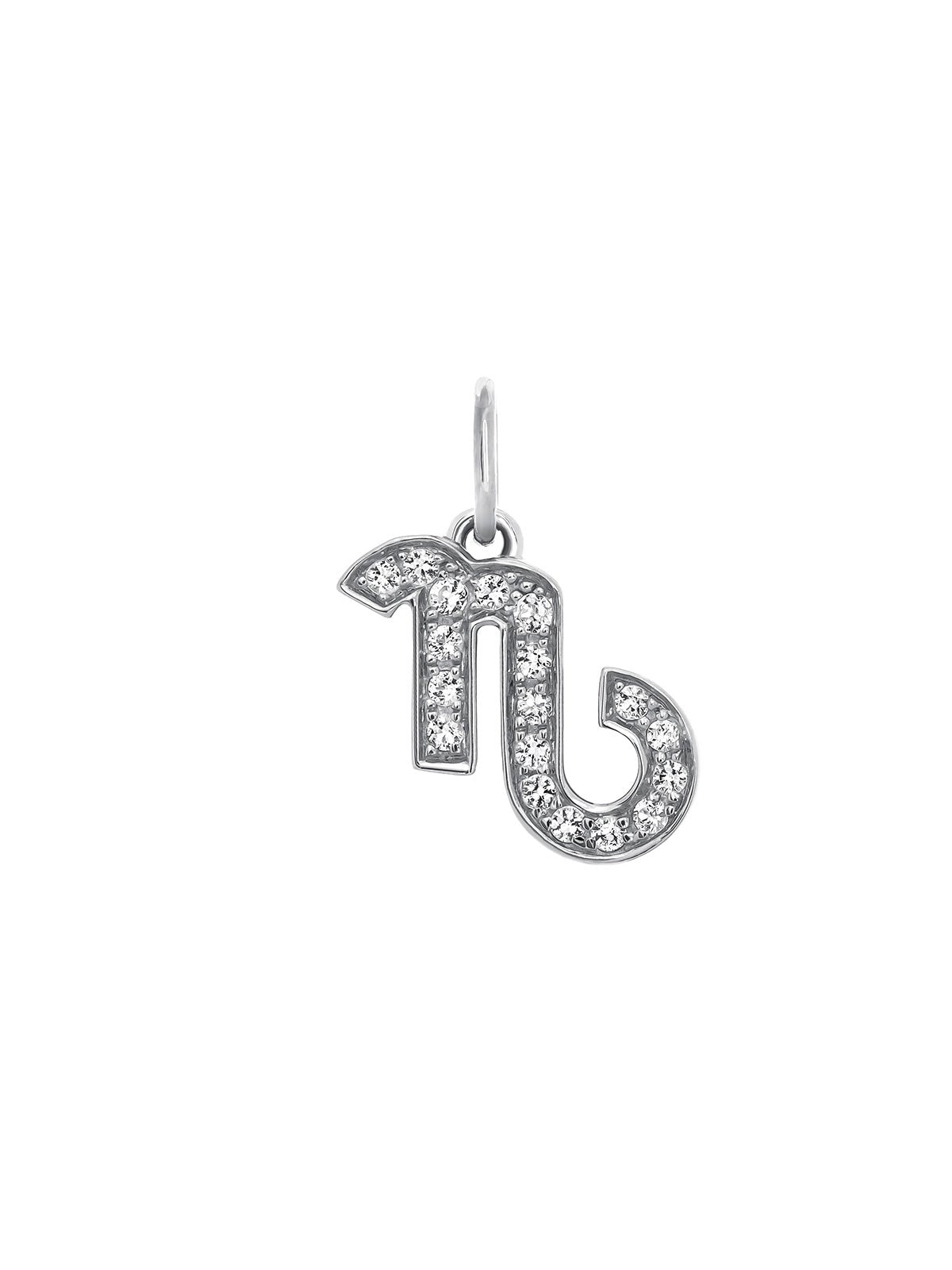 Charm Capriconio de plata 925 con topacios blancos