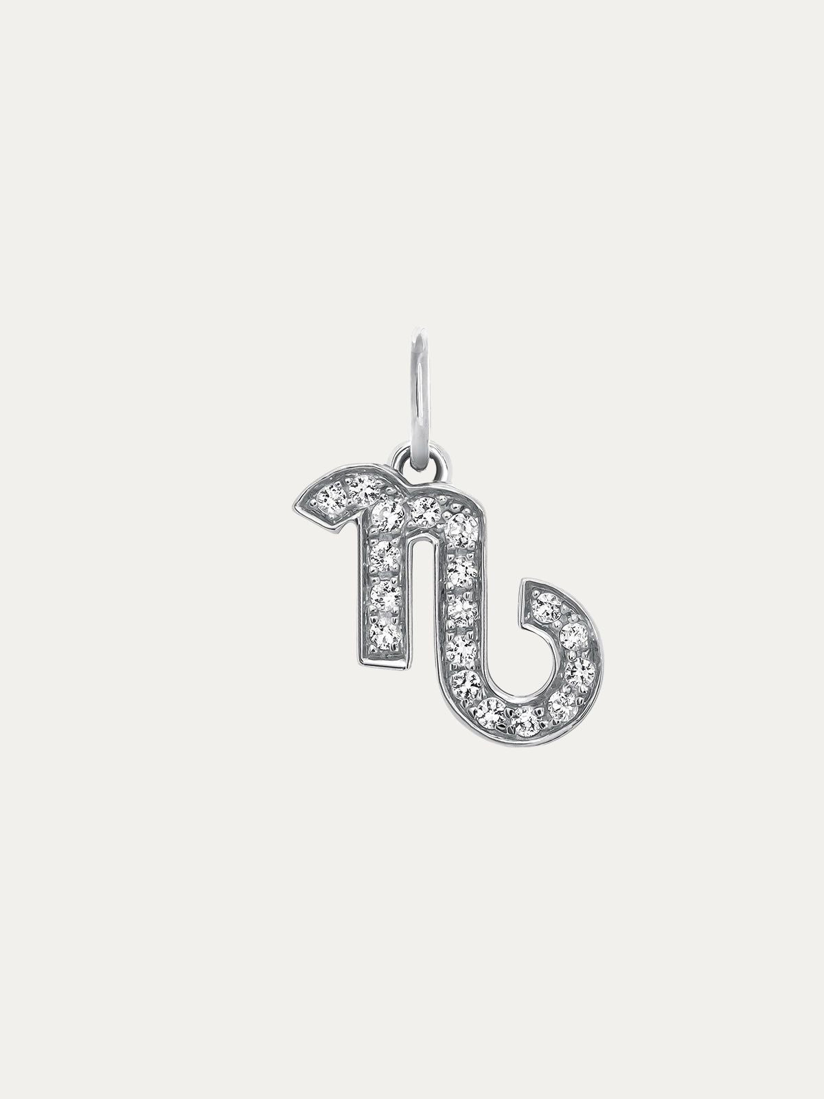 Charm Capriconio de plata 925 con topacios blancos
