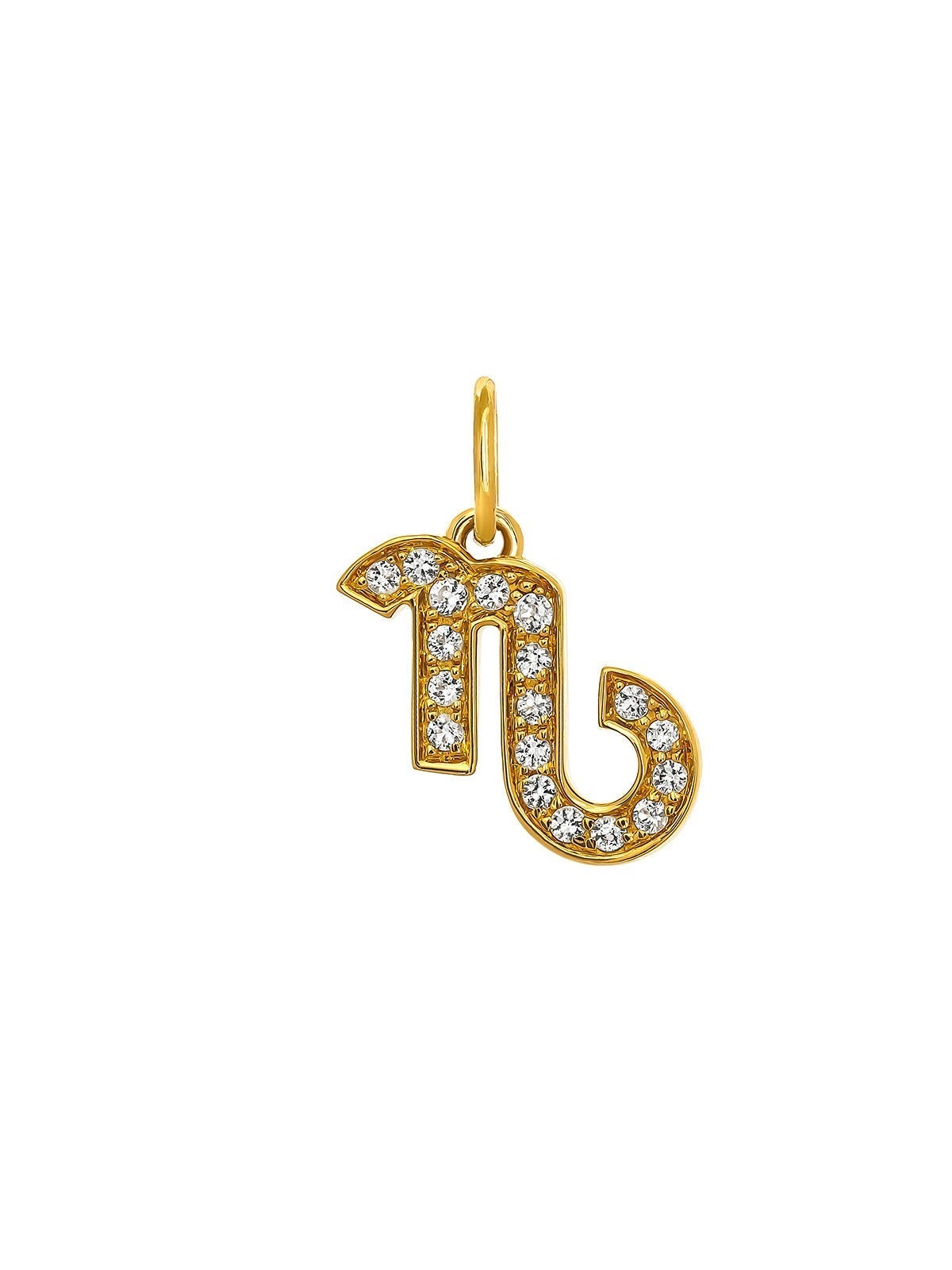 Charm Capricornio de plata 925 baña en oro amarillo y topacios