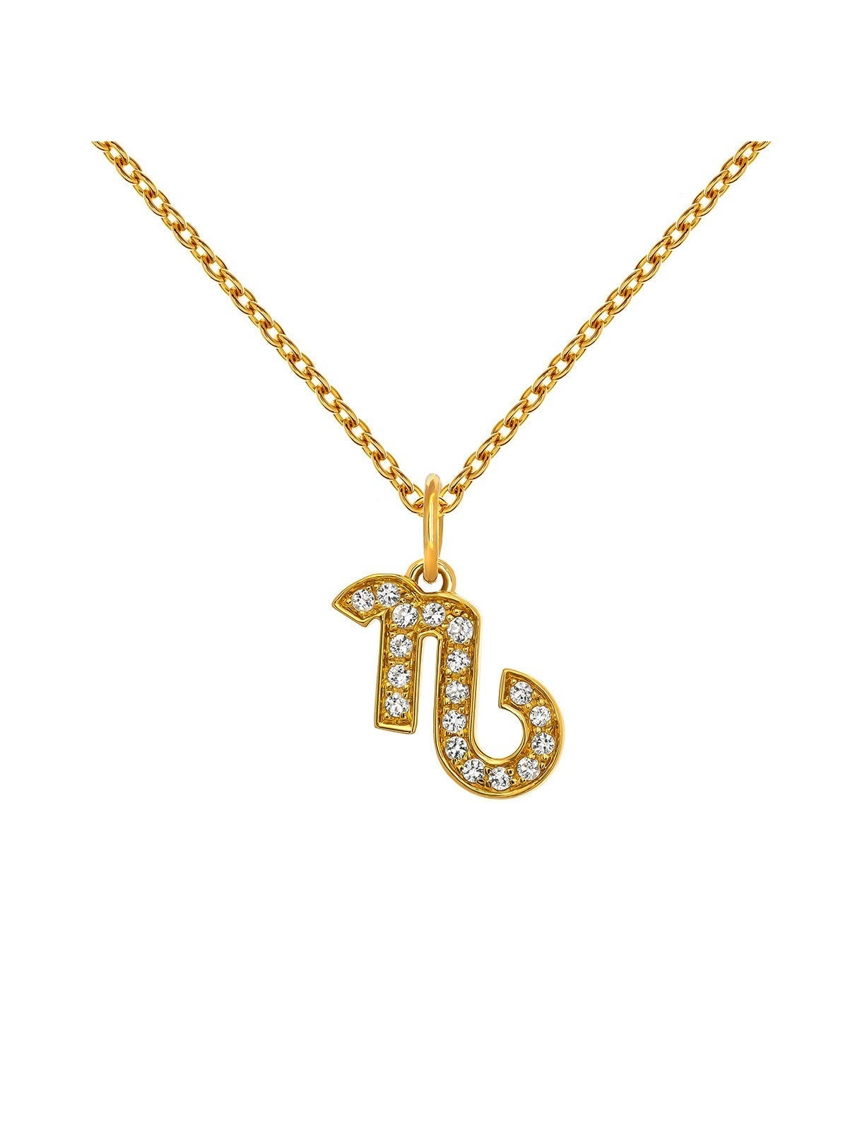 Charm Capricornio de plata 925 baña en oro amarillo y topacios