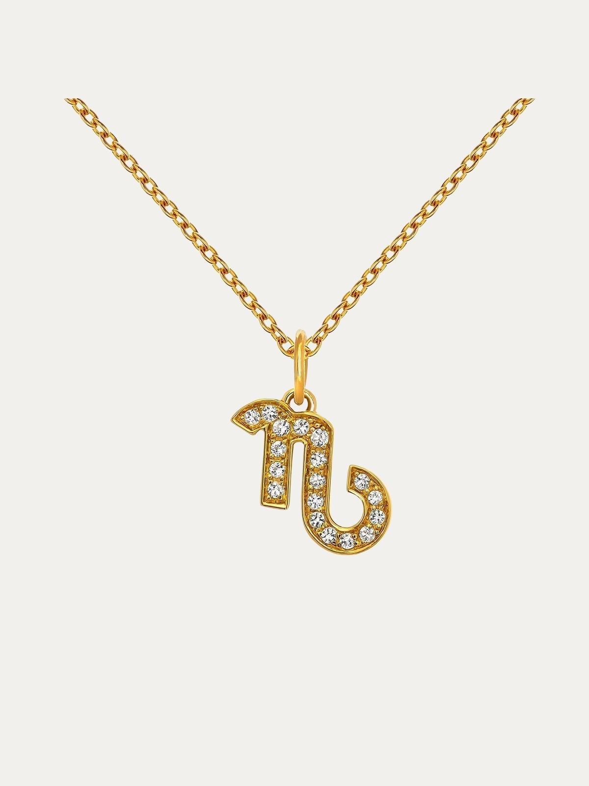 Charm Capricornio de plata 925 baña en oro amarillo y topacios