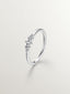 Anillo de plata 925 con topacios blancos