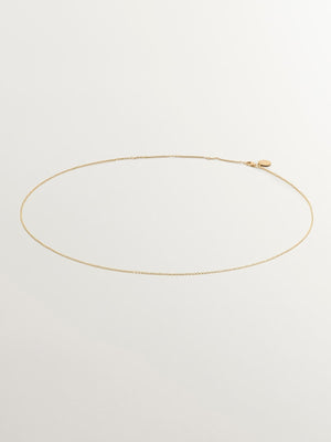 Cadena larga de plata 925 bañada en oro amarillo de 18K