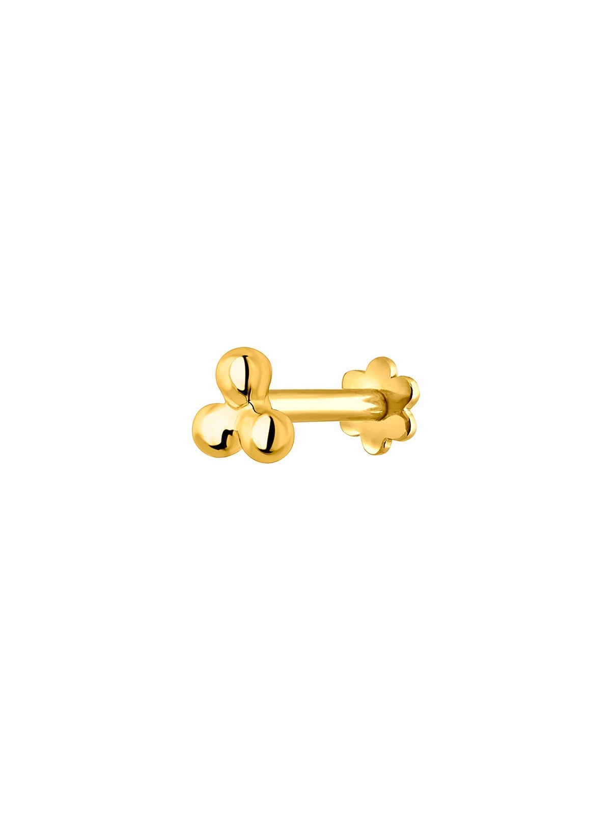 Piercing de oro amarillo de 18K con forma geométrica