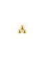 Piercing de oro amarillo de 18K con triple bolita