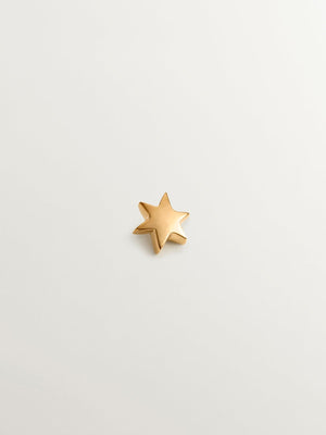 Piercing de oro amarillo de 18K con forma de estrella