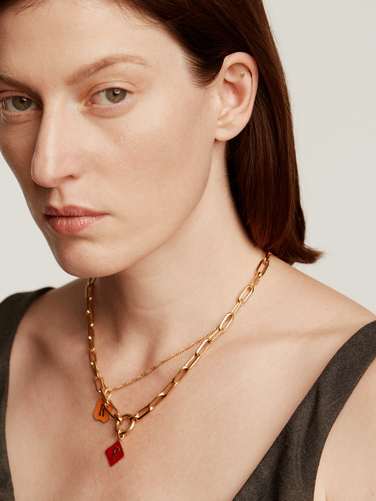 18K yellow gold teardrop piercing