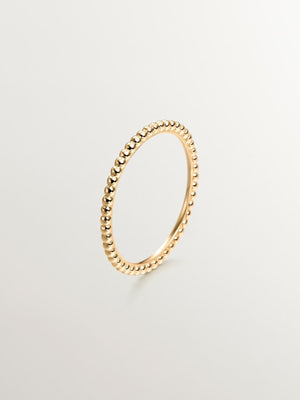 Anillo de oro amarillo de 9K con bolitas