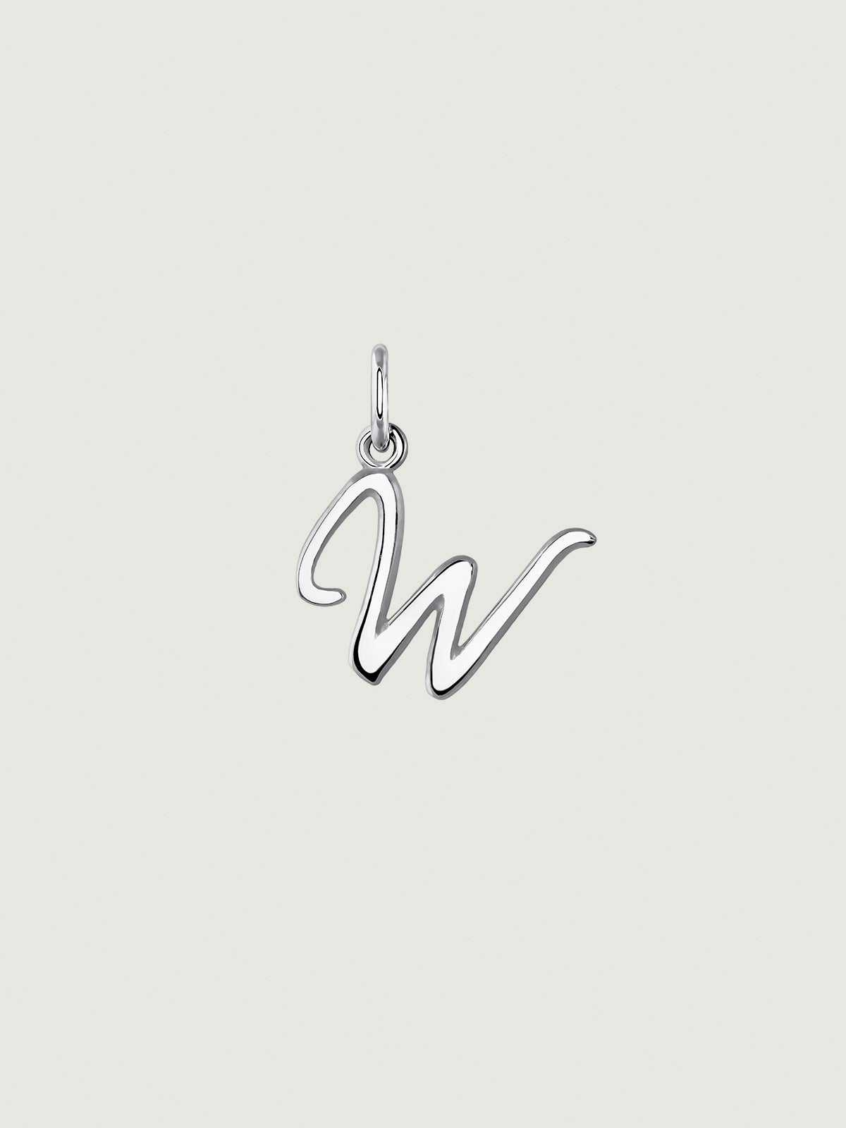 Charm de plata 925 con inicial W