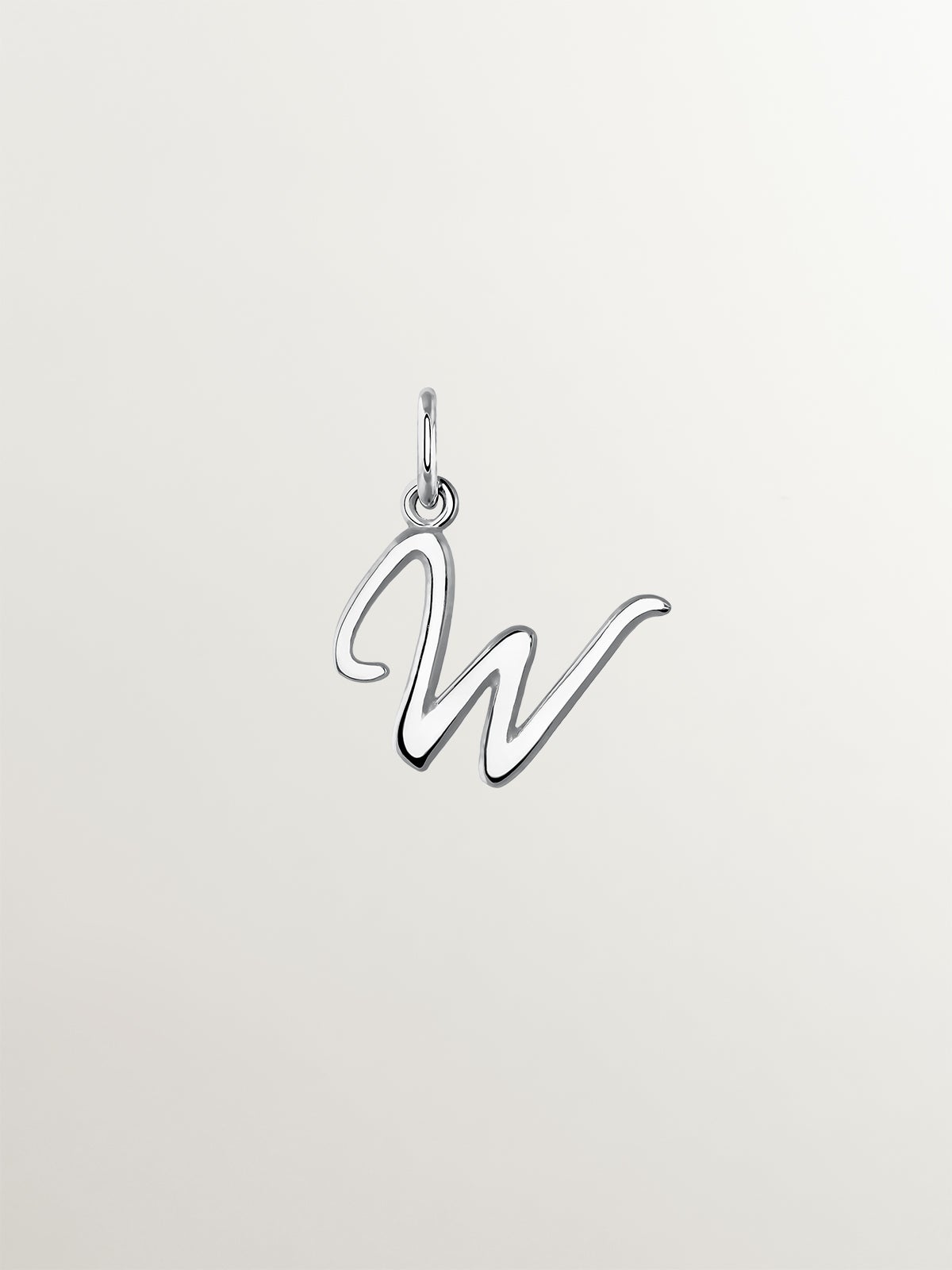 Charm de plata 925 con inicial W