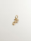 Charm de plata 925 bañada en oro amarillo de 18K con inicial F