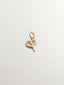Charm de plata 925 bañada en oro amarillo de 18K con inicial P