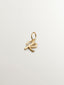 Charm de plata 925 bañada en oro amarillo de 18K con inicial R